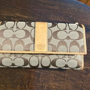 Coach wallet with check book removable cover